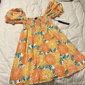 House of Harlow Floral Linen Dress